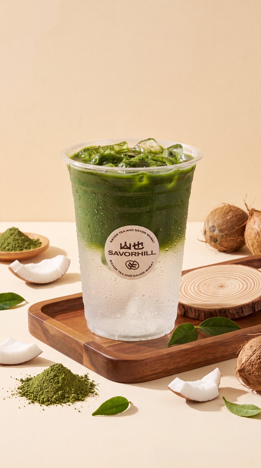 SAVORHILL iced matcha coconut